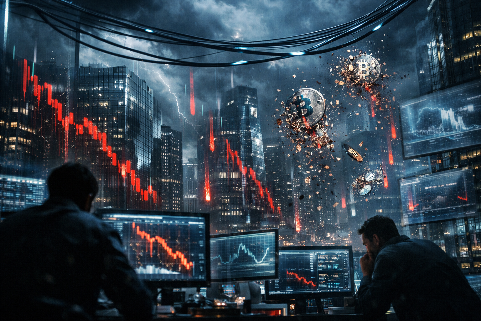 Queda de Bitcoin, Ethereum e XRP expõe efeito de liquidações e pressão macro no mercado cripto